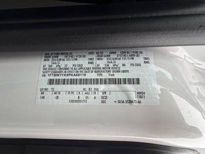 2023 Ford E-Transit Cargo Van "T-350 130"" Low Rf 9500 GVWR RWD"