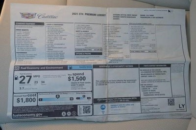 2021 Cadillac CT4 4dr Sdn Premium Luxury