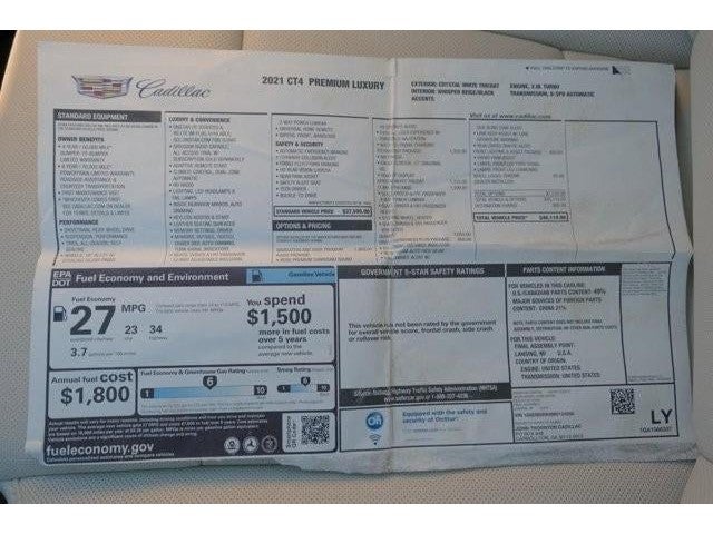 2021 Cadillac CT4 4dr Sdn Premium Luxury