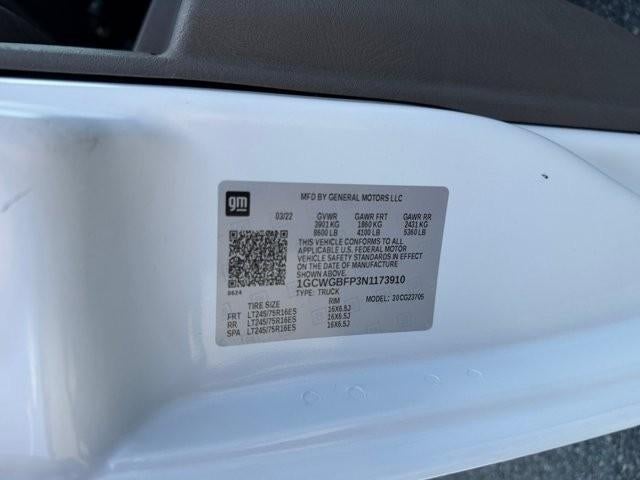 2022 Chevrolet Express Cargo Van 2500 Extended Wheelbase Rear-Wheel Drive
