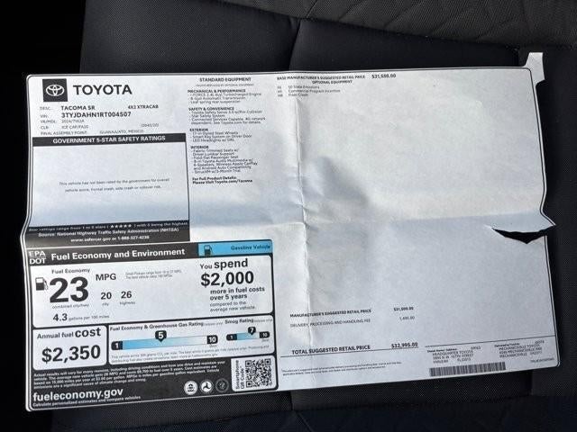 2024 Toyota Tacoma 2WD 2WD SR XtraCab 6' Bed AT (GS)