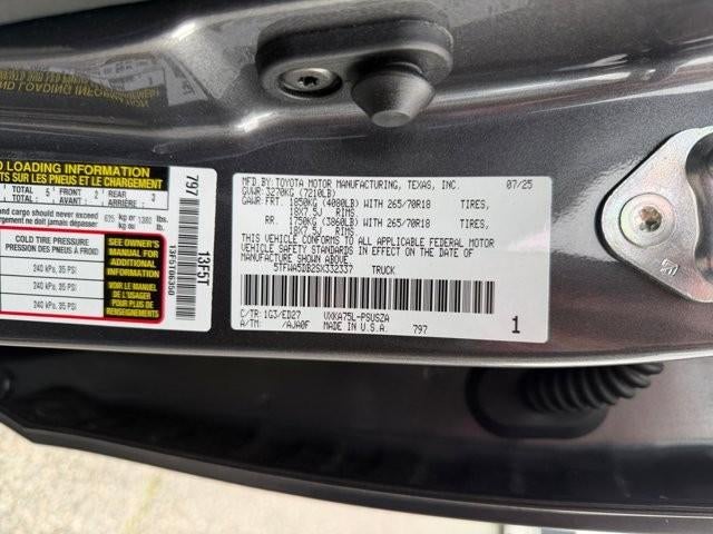 2025 Toyota Tundra 4WD 4WD SR5 CrewMax 5.5' Bed (Natl)