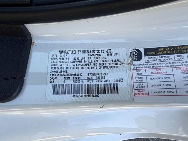 2017 Nissan 370Z Coupe Touring Auto