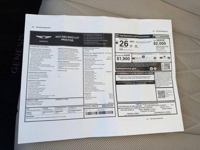 2021 Genesis G80 2.5T RWD