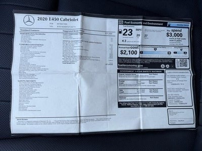 2020 Mercedes-Benz E-Class E 450 RWD Cabriolet