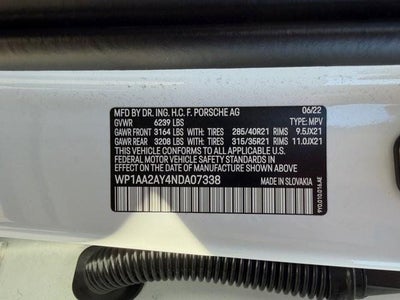 2022 Porsche Cayenne Platinum Edition AWD