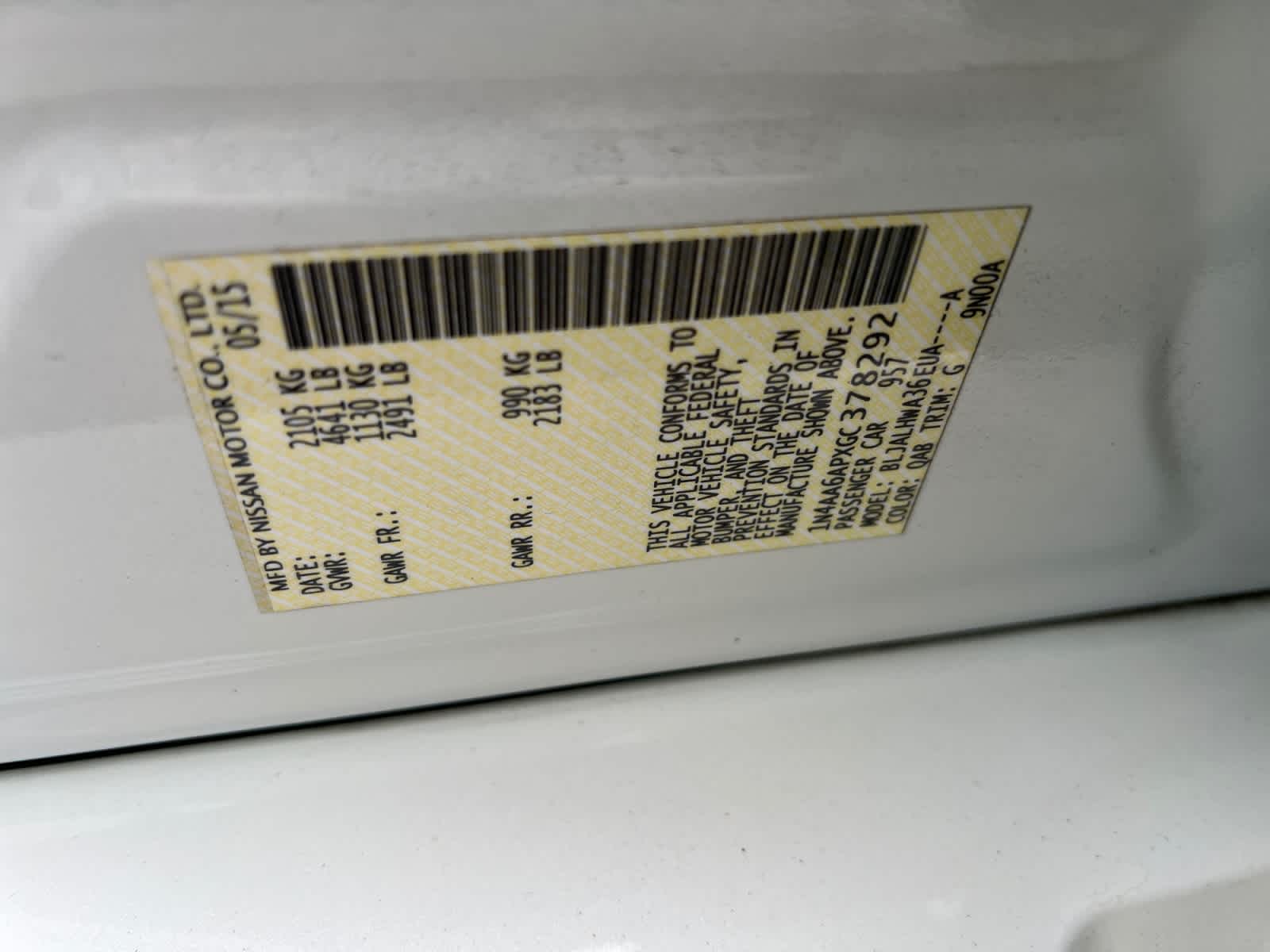 2016 Nissan Maxima 4dr Sdn 3.5 Platinum