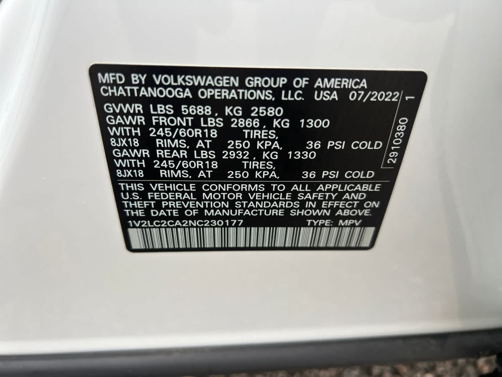 2022 Volkswagen Atlas Cross Sport 2.0T SE 4MOTION