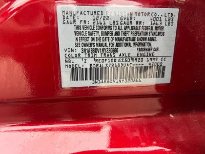 2022 Nissan Sentra SR CVT