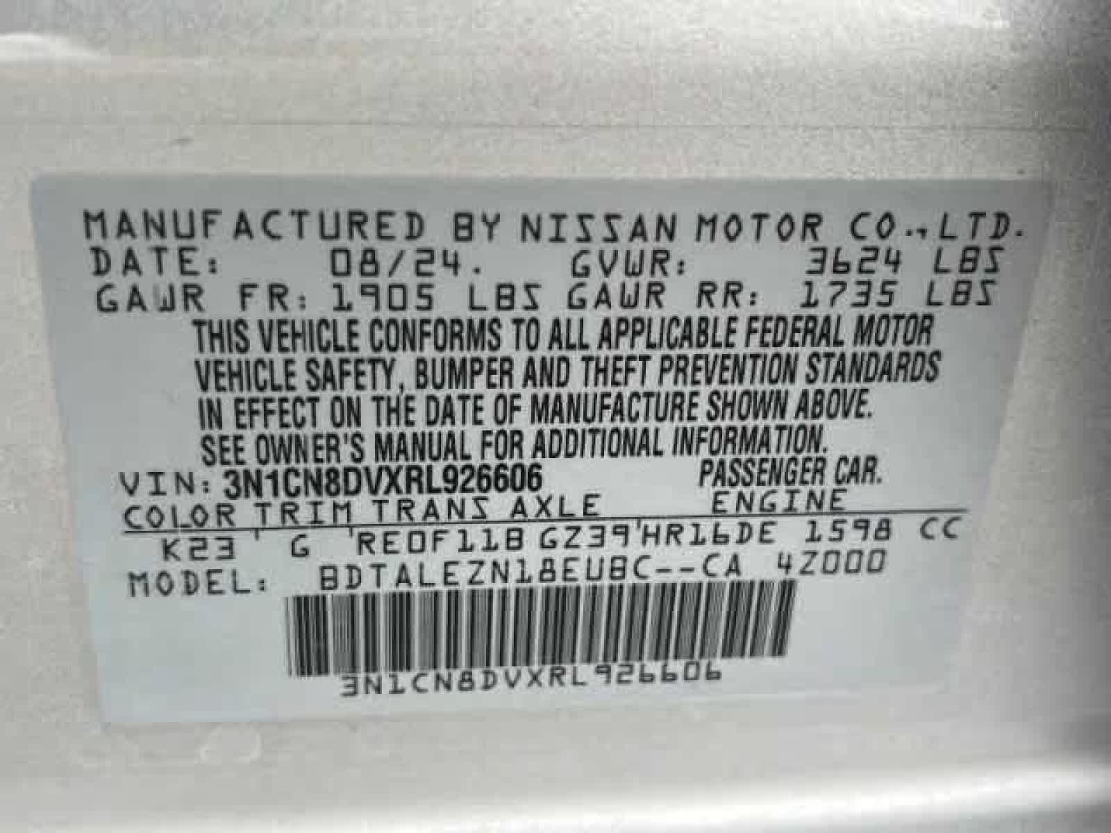 2024 Nissan Versa S