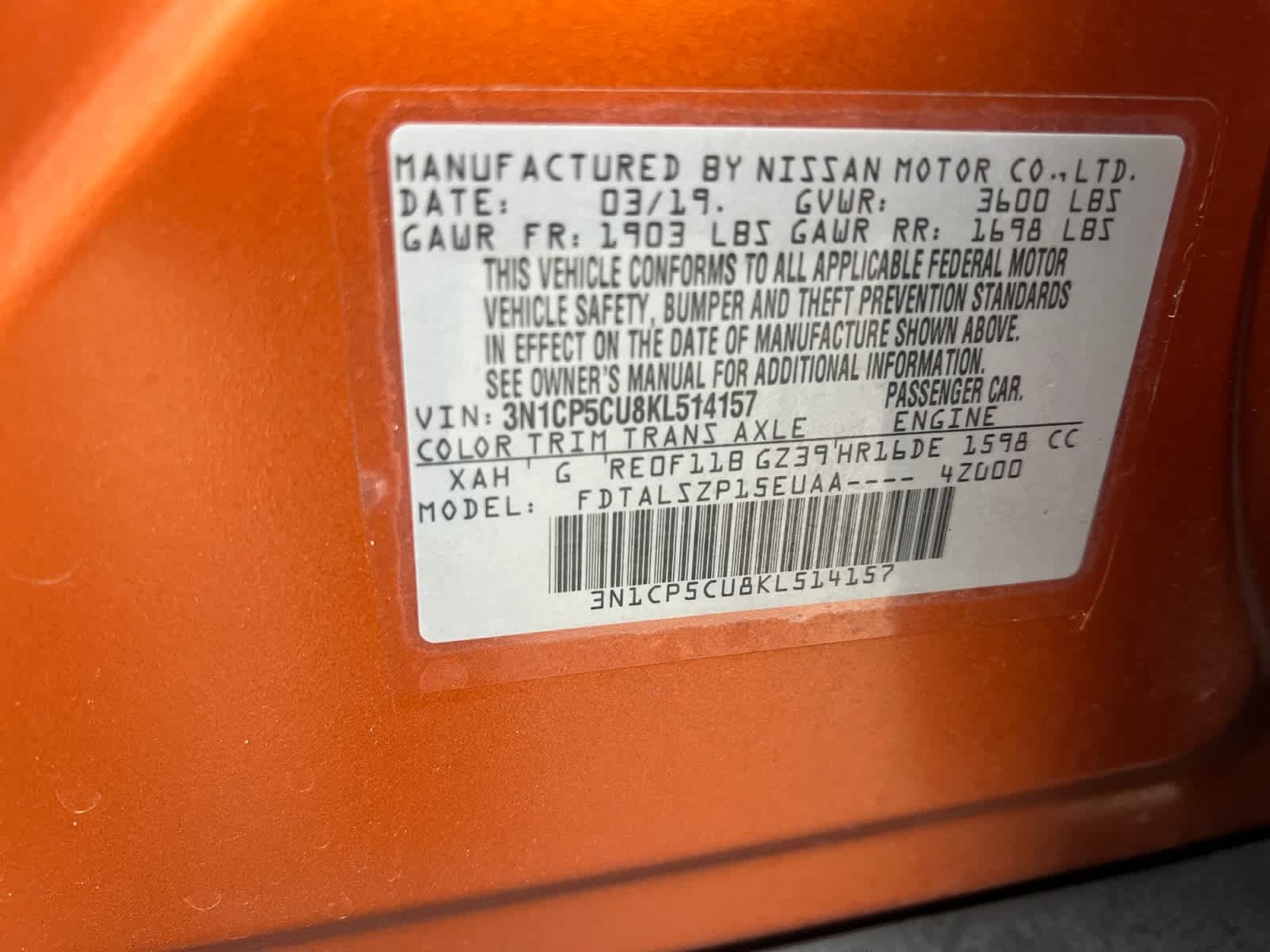 2019 Nissan Kicks SV FWD