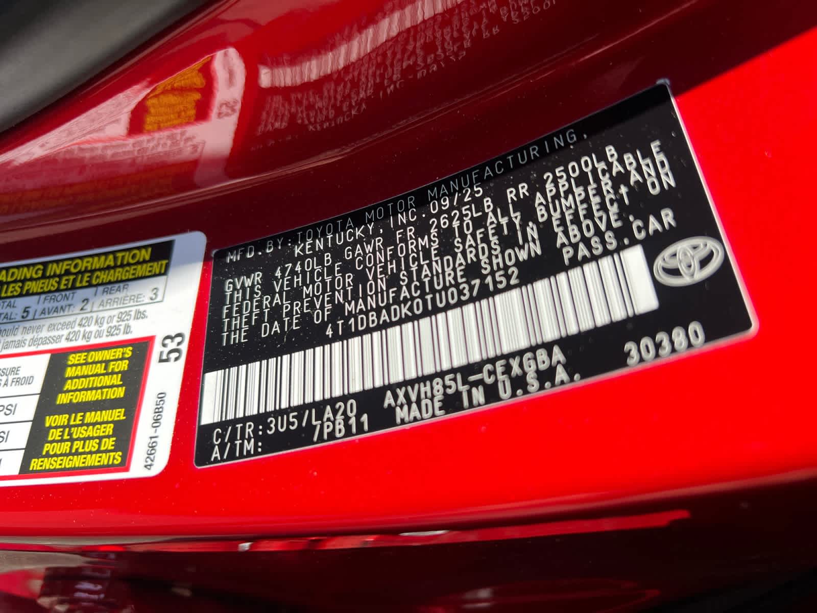 2026 Toyota Camry XLE AWD (Natl)