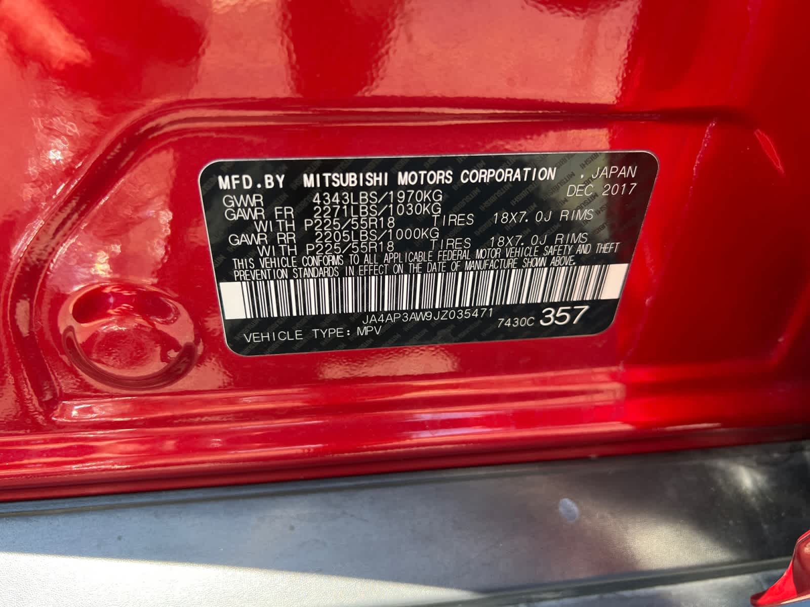 2018 Mitsubishi Outlander Sport SE 2.4 CVT