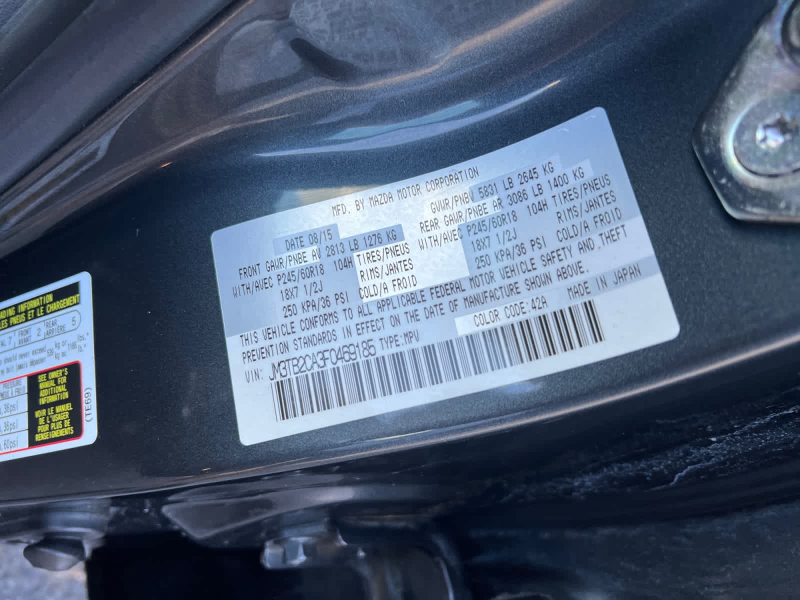 2015 Mazda Mazda CX-9 FWD 4dr Touring