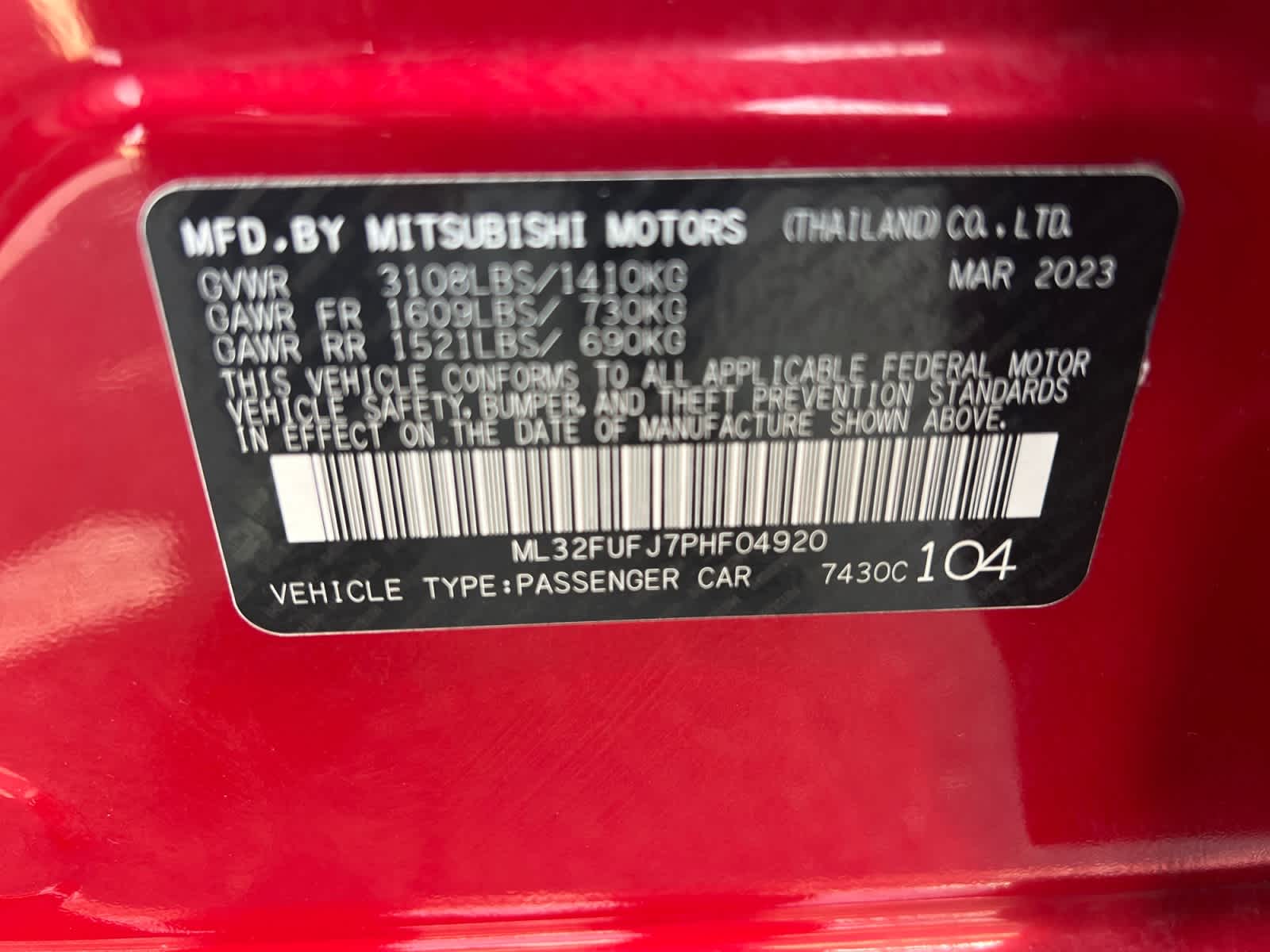 2023 Mitsubishi Mirage G4 ES CVT