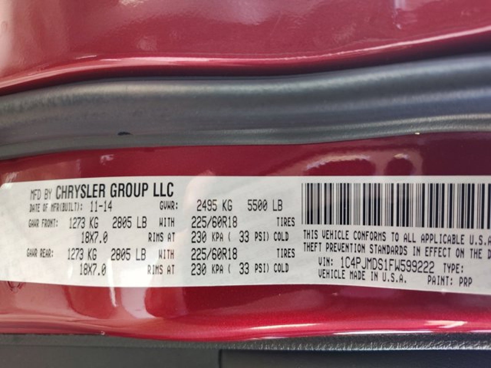 2015 Jeep Cherokee Limited 4WD, Pano, Nav