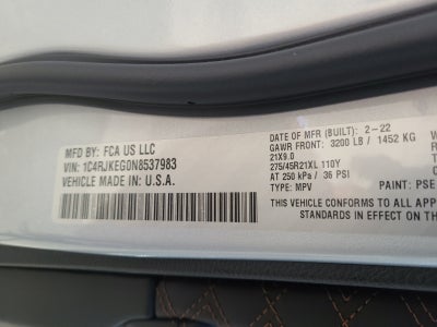 2022 Jeep Grand Cherokee L Summit Reserve 4x4