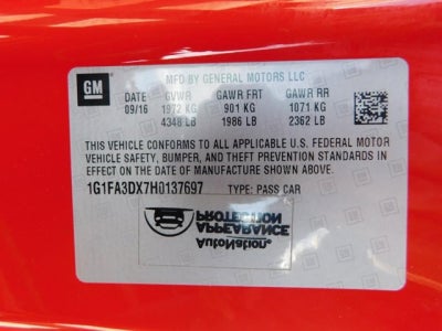 2017 Chevrolet Camaro 1LT Convertible