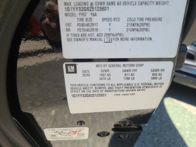 2002 Chevrolet Corvette Convertible