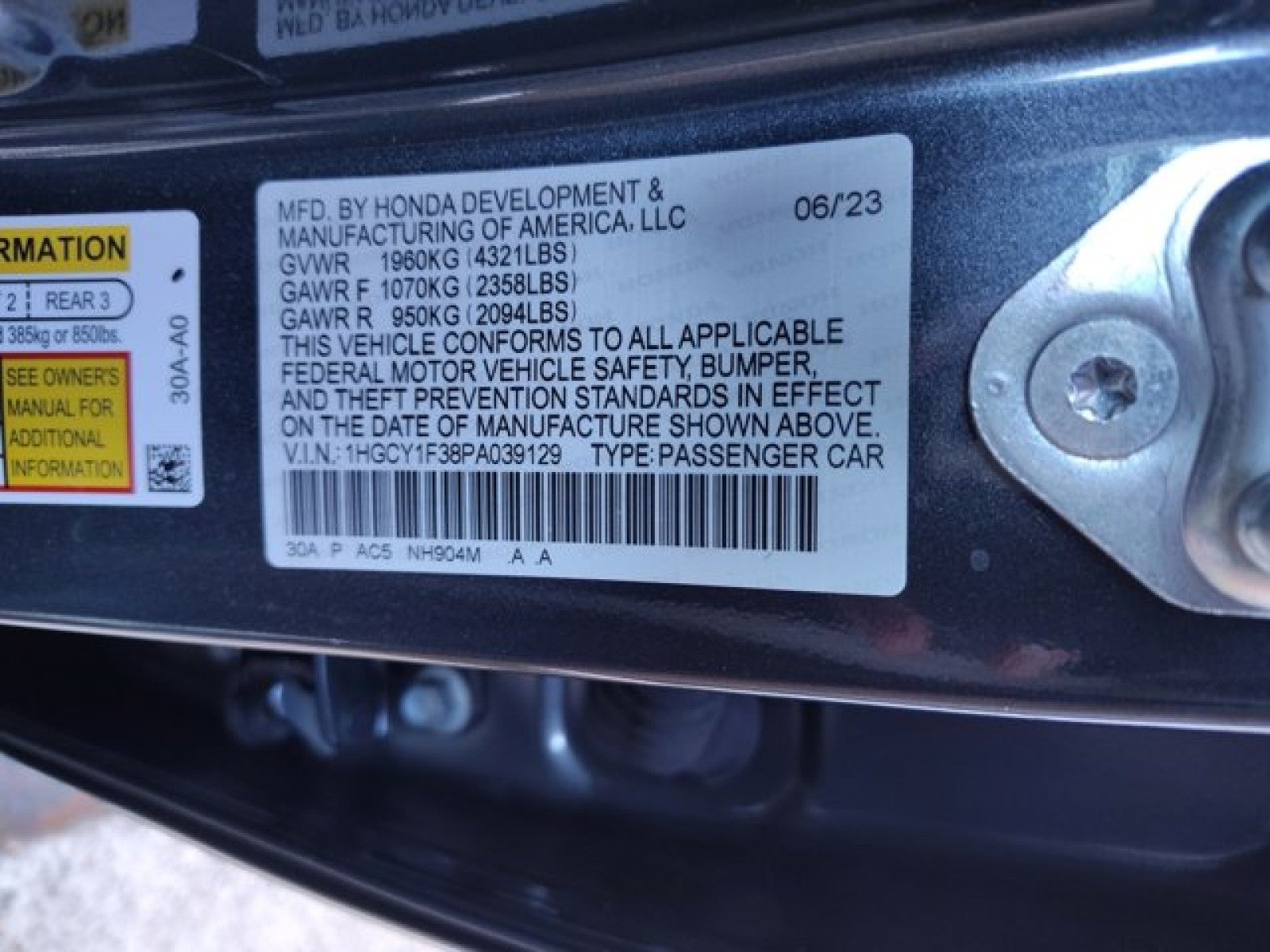 2023 Honda Accord Sedan EX