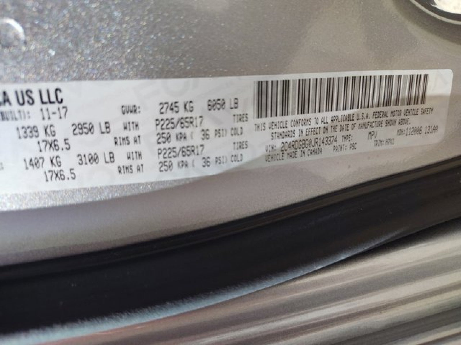 2018 Dodge Grand Caravan SE