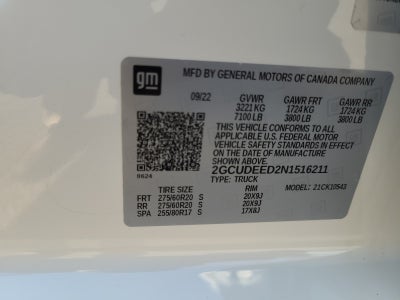 2022 Chevrolet Silverado 1500 4WD Crew Cab RST | Z71, 20 Black Wheels