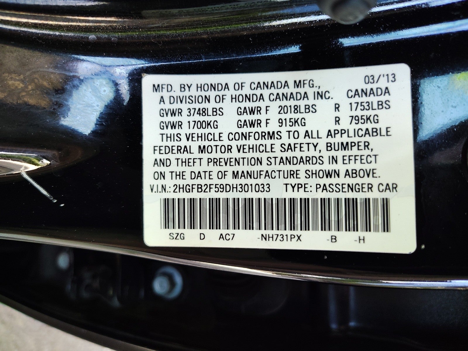 2013 Honda Civic Sdn LX