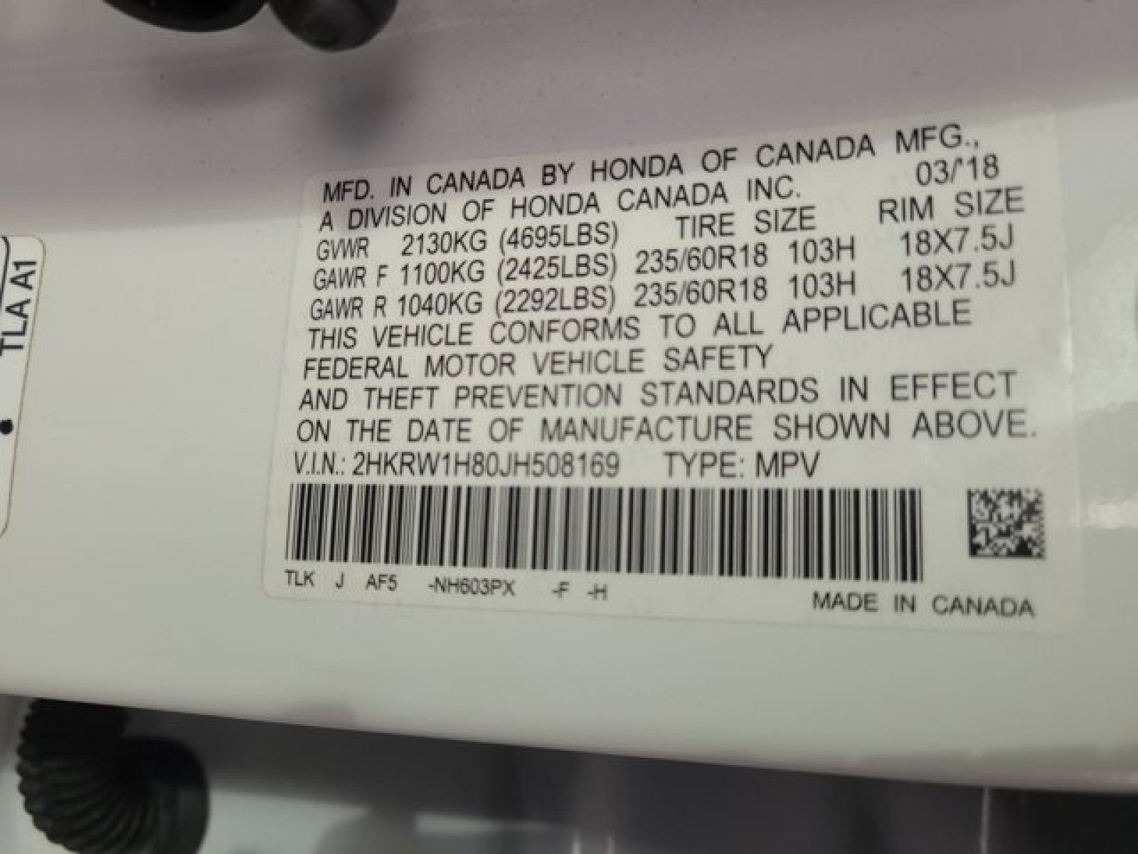 2018 Honda CR-V EX-L