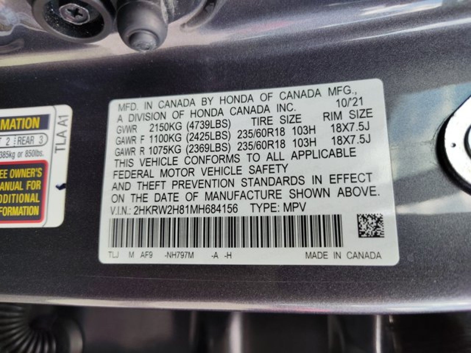 2021 Honda CR-V EX-L AWD