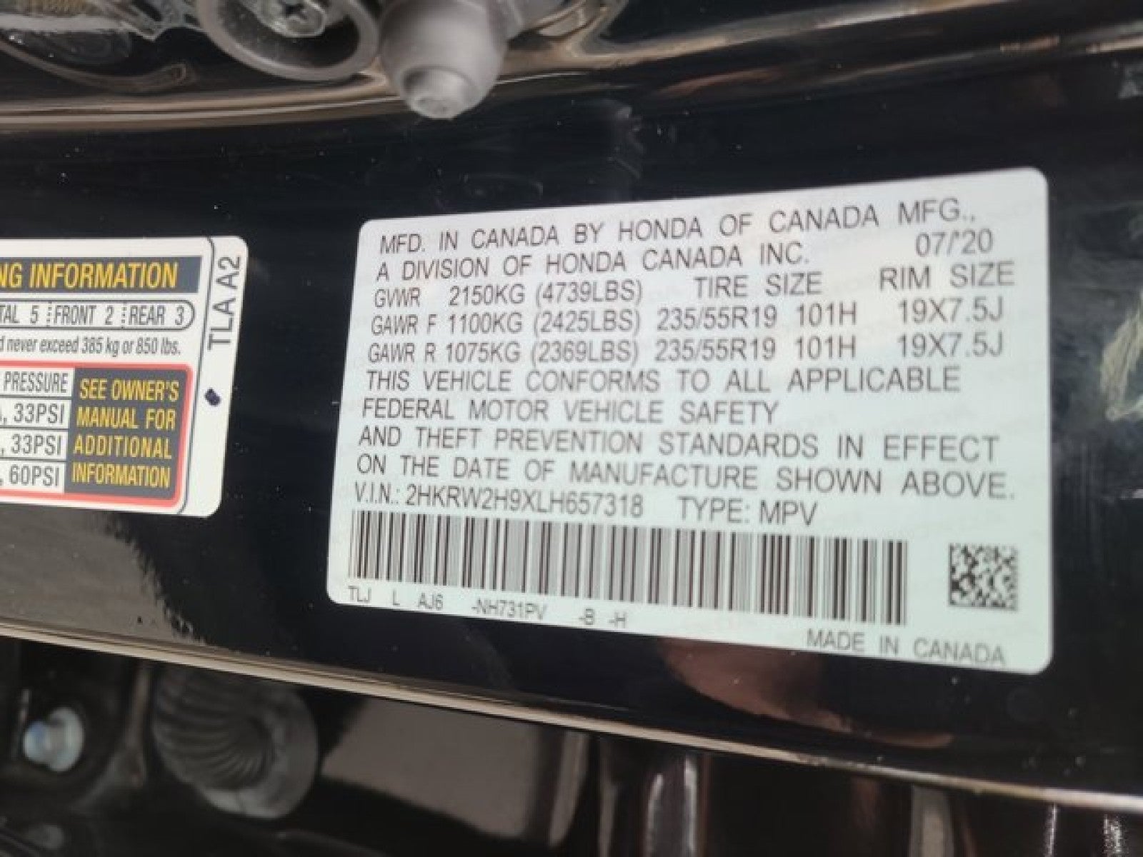 2020 Honda CR-V Touring AWD