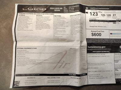 2024 Lucid Air Touring AWD | Stealth, Dream Drive Pro, $112k MSRP