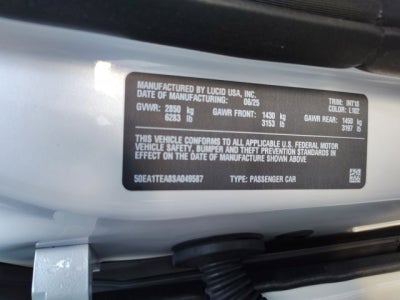 2025 Lucid Air Touring AWD | Dream Drive Pro, $86k MSRP