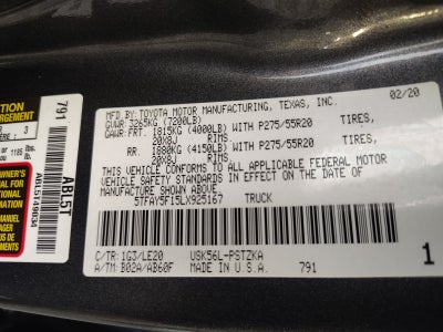 2020 Toyota Tundra 4WD Platinum CrewMax | Moonroof