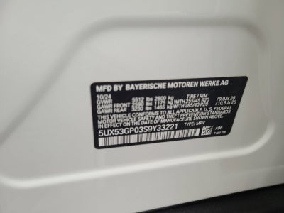 2025 BMW X3 30 xDrive, Drive assist, pearl paint