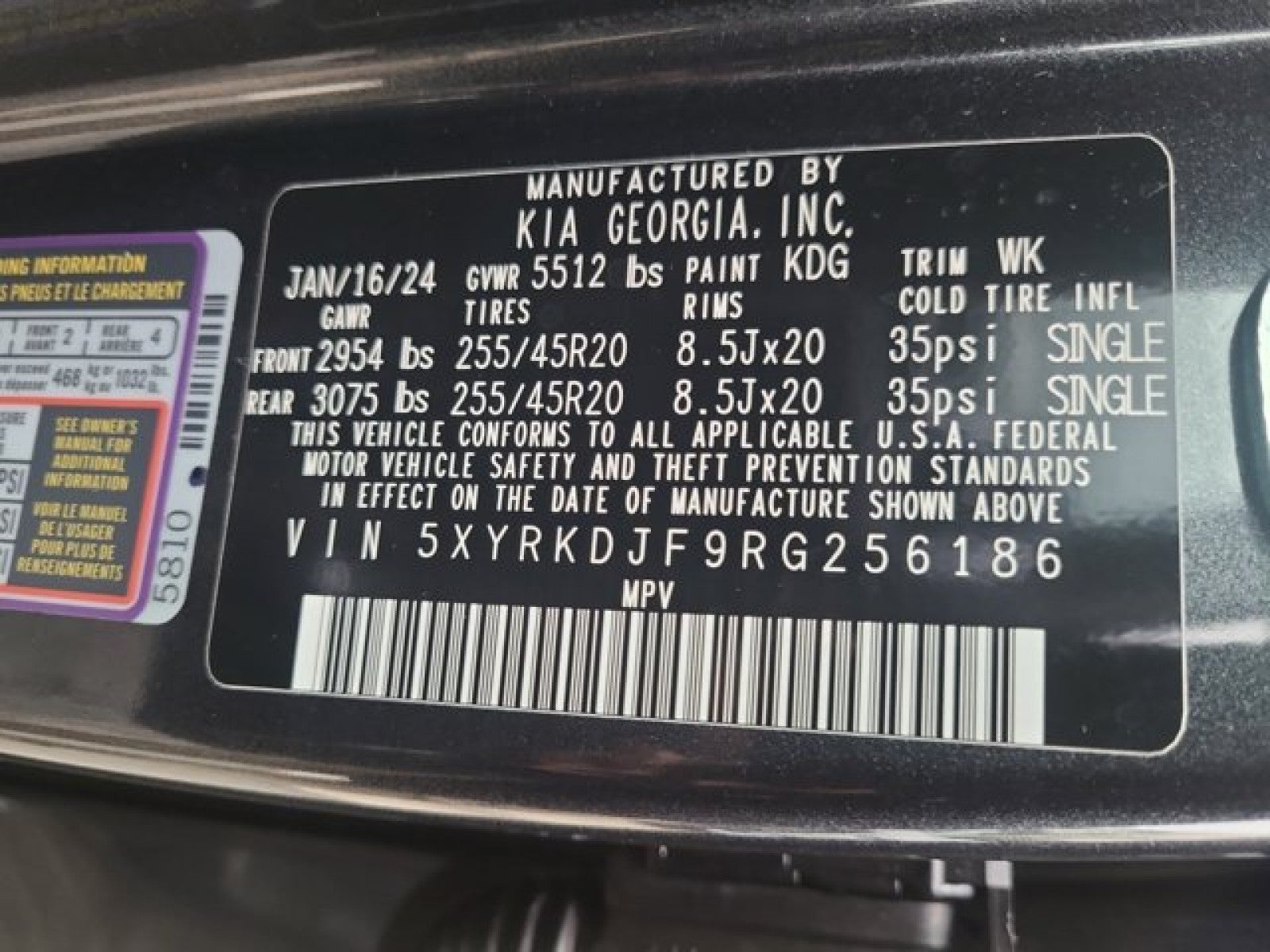 2024 Kia Sorento X-Line SX Prestige AWD, 3rd row, bucket seats