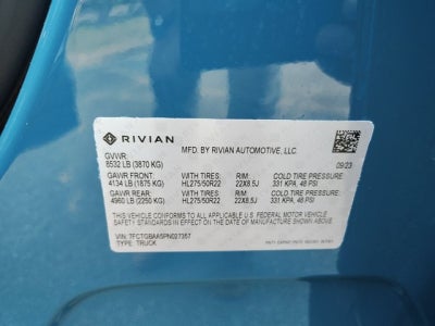2023 Rivian R1T Adventure Dual Motor Large Pack