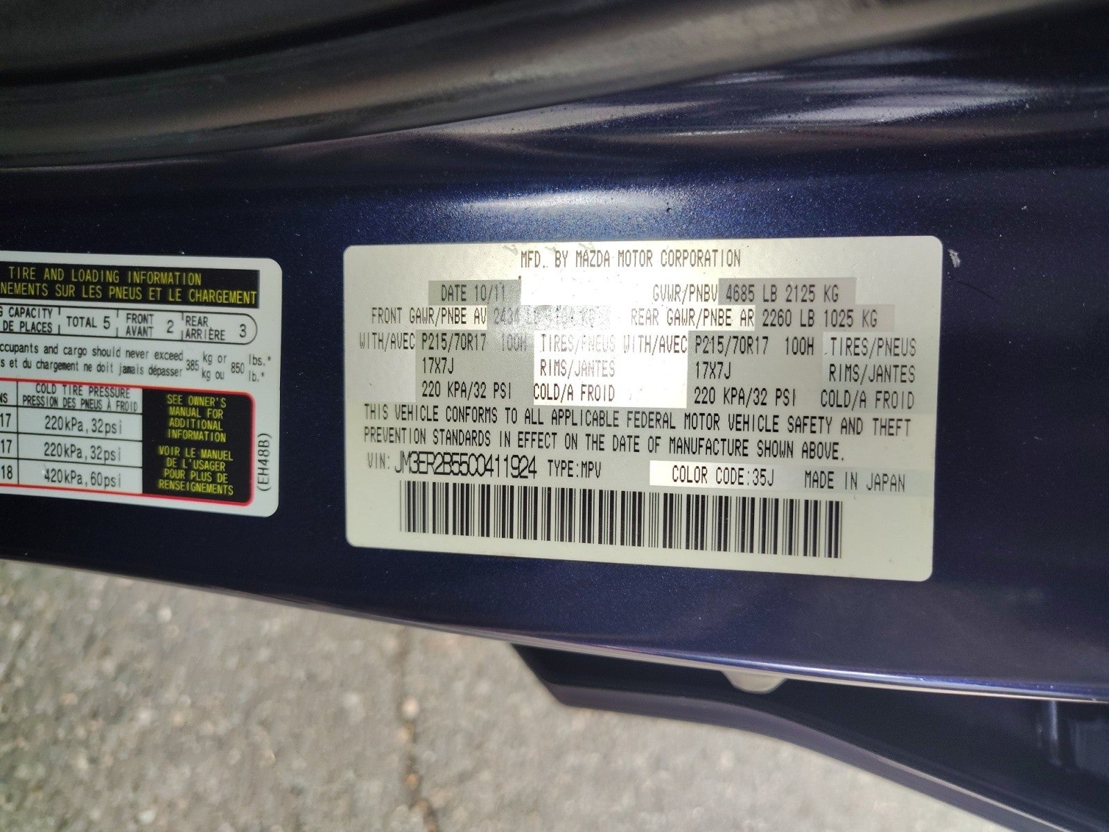 2012 Mazda Mazda CX-7 i Sport