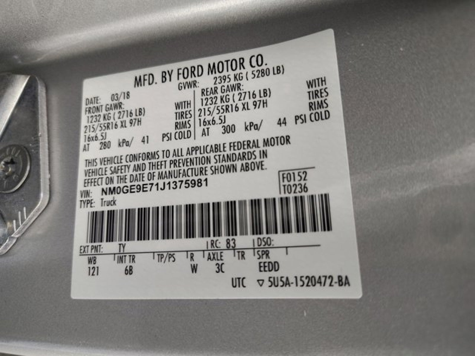 2018 Ford Transit Connect Wagon XL LWB