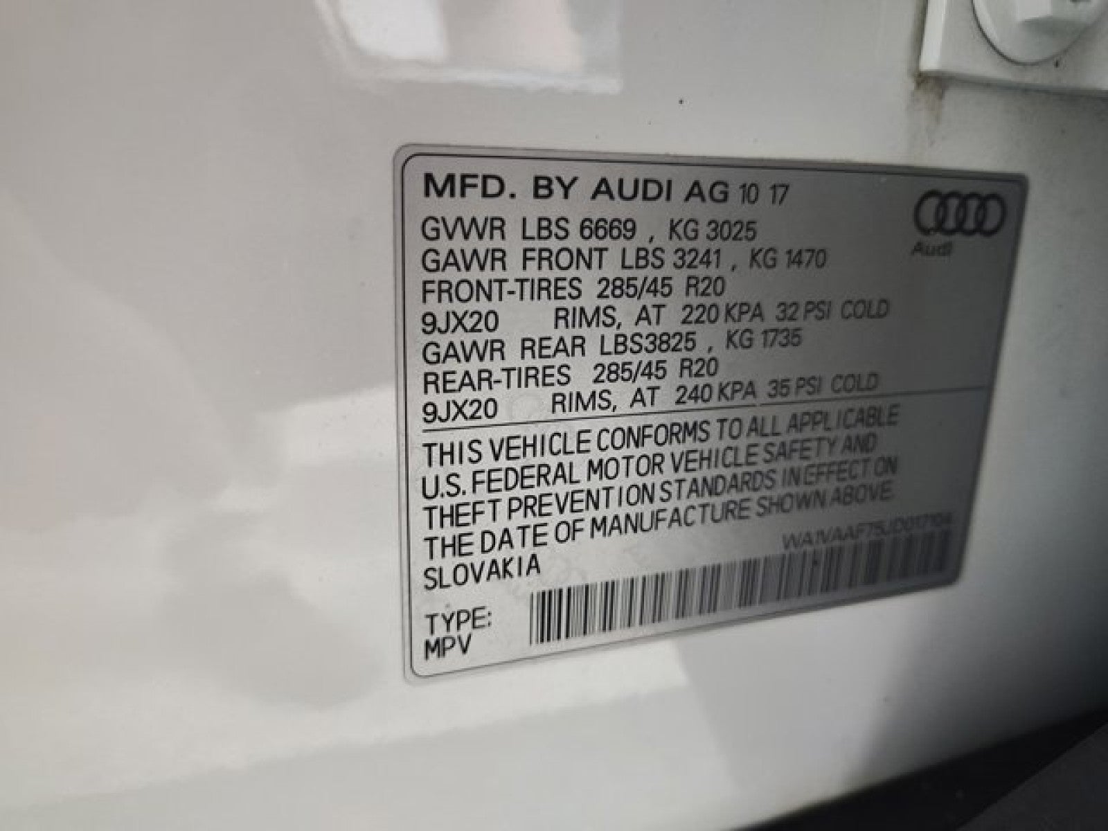 2018 Audi Q7 Prestige