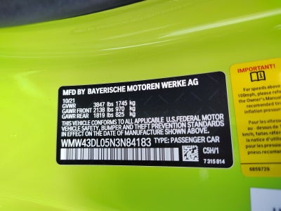 2022 MINI Convertible Cooper S | Ionic Package