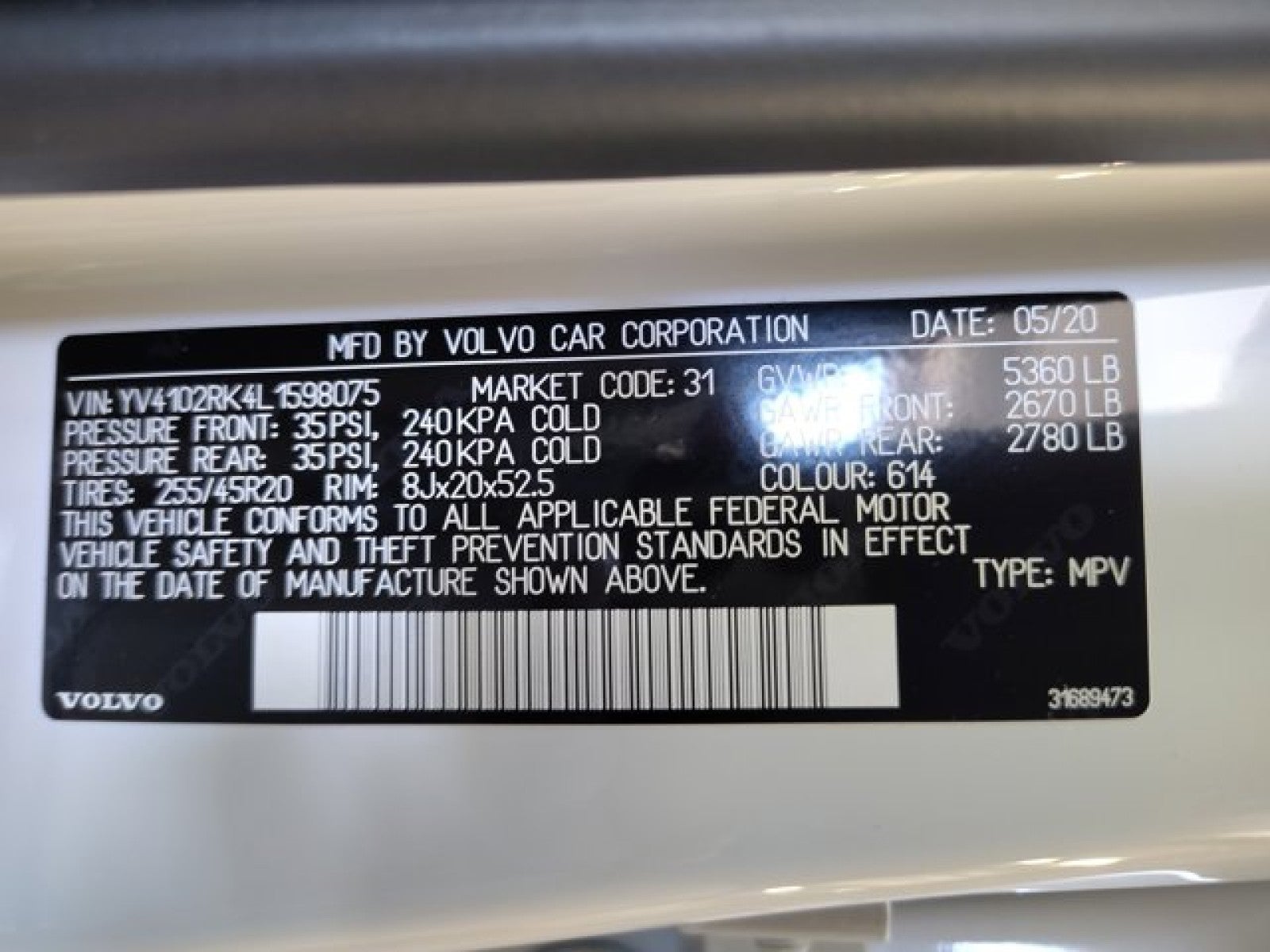 2020 Volvo XC60 Momentum T5 AWD